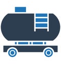 Freight, fuel truck Vector Icon can be easily modified or edit Royalty Free Stock Photo