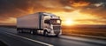 Vehicle cargo truck trailer freight transportation road