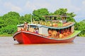 Freight On The Irrawaddy River, Mandalay, Myanmar Royalty Free Stock Photo