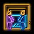 freight movers hold glass neon glow icon illustration