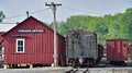 Freight Office and boxcars at East Broad Top Railroad