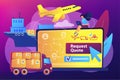 Freight quote request concept vector illustration