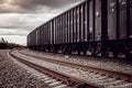 Freight rail cars go on rails