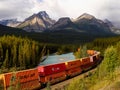 Freight Railroads Transportation, Container Train Royalty Free Stock Photo