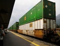 Freight Railroads Transportation, Container Train Royalty Free Stock Photo
