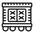 Freight traffic container icon outline vector. Carriage locomotive distribution Royalty Free Stock Photo
