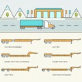 Freight Trailer and Trucks Types Infographics