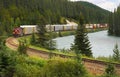 Canada, Long Freight Train Canadian Rockies
