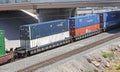 Freight train with containers Royalty Free Stock Photo