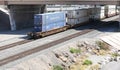 Freight train with containers Royalty Free Stock Photo