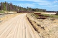 Freight train exporting production from the quarry