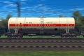Freight train with gasoline tanker cars