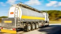 Fuel tankers . Tank for the carriage of liquid and dangerous goods Royalty Free Stock Photo