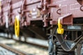 Freight train at a shunt yard Royalty Free Stock Photo