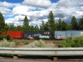 Freight Train Speeding By Royalty Free Stock Photo