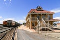 Freight Train at the Station Royalty Free Stock Photo