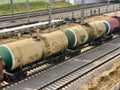 Freight Train on a Railroad Royalty Free Stock Photo