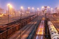 Freight trains - Cargo transportation, Railway Royalty Free Stock Photo