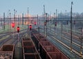 Freight trains - Cargo transportation, Railway Royalty Free Stock Photo