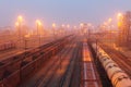 Freight trains - Cargo transportation, Railway Royalty Free Stock Photo