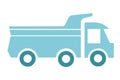Freight transport, Flat vector illustration. dump truck illustration.