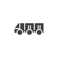 Freight trolleys with loaded baggage vector icon