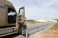 Freight truck on the highway road