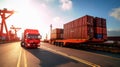 freight truck ship cargo