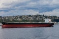 Freighter in Elliot Bay Royalty Free Stock Photo