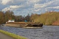 Freighter on river scheldt, flanders