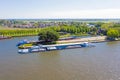 Freighters on the Amsterdam Rijnkanaal near Amsterdam in Netherlands Royalty Free Stock Photo