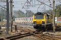 Freightliner class 70 diesel locomotive at work. Royalty Free Stock Photo