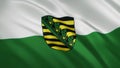 Freistaat Sachsen Saxony - Waving Flag Video Background