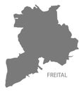 Freital city map grey illustration silhouette Royalty Free Stock Photo