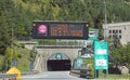 Frejus, France - August 15, 2018: Road Tunnel called Frejus