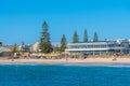 FREMANTLE, AUSTRALIA, JANUARY 19, 2020: People are enjoying a sunny day at Bathers beach in Fremantle, Australia