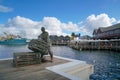 Fremantle Fishing harbour with statue