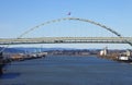 The Fremont bridge Portland OR. Royalty Free Stock Photo