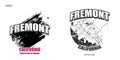 Fremont, California, two logo artworks