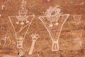 Fremont Style Petroglyphs Sego Canyon, Utah Royalty Free Stock Photo
