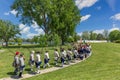 French activities at Fort Saint-Jean, Quebec, Canada.