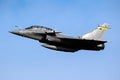 French Air Force Dassault Rafale fighter jet in flight over Kleine-Brogel Air Base. Belgium - September 13, 2021 Royalty Free Stock Photo