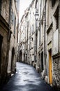 French alley in Montpellier Royalty Free Stock Photo