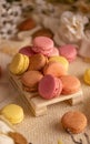 French almond meringue cookies Royalty Free Stock Photo