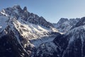 French Alps. Les Aiguilles de Chamonix mountains