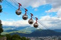 French Alps and Grenoble-Bastille cable car, France Royalty Free Stock Photo