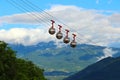 French Alps and Grenoble-Bastille cable car, France