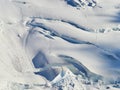 French Alps, Mont Blanc and glaciers as seen from Aiguille du Midi, Chamonix, France Royalty Free Stock Photo