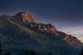 French alps at sunrise with the first light hiting mountain .adventure holidays