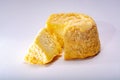 French AOC Langres soft cow crumbly cheese with washed rind structure made in Champagne-Ardenne region